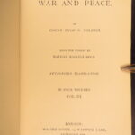 ca.1890 – War and Peace – Leo Tolstoy | Early English Dole Translation | 4vol Set