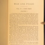 ca.1890 – War and Peace – Leo Tolstoy | Early English Dole Translation | 4vol Set