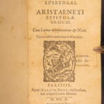 1610 – Aristaenetus, Byzantine Greek Letters | Epistolae Graecae Love Letters