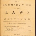 Idea Juris Scotici – James Innes – 1733 | Full Leather Legal Treatise