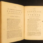 1778 – Works of Virgil | Bucolics, Eclogues, & Aeneid with Map | 4 volume set