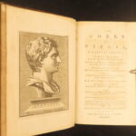 1778 – Works of Virgil | Bucolics, Eclogues, & Aeneid with Map | 4 volume set