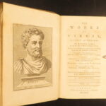1778 – Works of Virgil | Bucolics, Eclogues, & Aeneid with Map | 4 volume set