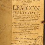 1612 – Hebrew-Latin Psalter Lexicon – Bartholomew Scheraeus | Bible Commentary