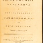 1729 – Plutarch Parallel Lives | Latin & Greek | Enormous 5 Volume Set