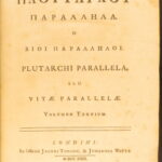 1729 – Plutarch Parallel Lives | Latin & Greek | Enormous 5 Volume Set