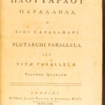 1729 – Plutarch Parallel Lives | Latin & Greek | Enormous 5 Volume Set