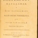 1729 – Plutarch Parallel Lives | Latin & Greek | Enormous 5 Volume Set