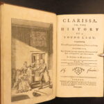 1774 – Clarissa by Samuel Richardson | Early English Literature | Harlowe, 8vol Set