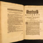1671 – Reports of Court of Common Pleas by Henry Hobart | Early English Law Folio