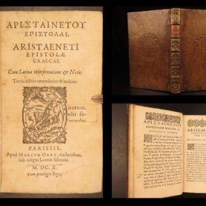 1610 – Aristaenetus, Byzantine Greek Letters | Epistolae Graecae Love Letters