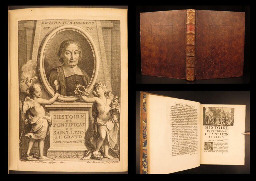 1687 – pope leo i the great – maimbourg | history of catholic church pelagians | louis maimbourg’s 1687 histoire du pontificat de saint leon le grand is a rare jesuit account of pope leo i, exploring his doctrinal leadership, ecclesiastical correspondence, and major controversies of early catholic history.