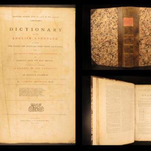 1786 – Samuel Johnson – Dictionary of English Language | Enormous First Edition