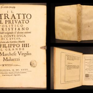 1635 – Court of Philip IV of Spain & Life of Gaspar de Guzman | Malvezzi First Edition