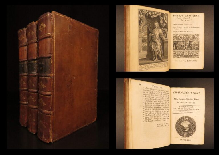 Image of 1723 – Characteristicks of Men – Anthony Cooper, Earl of Shaftesbury | 3 volume set