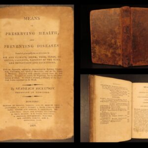 1806 – Means of Preserving Health | First Edition – Early American Hygiene by Ricketson