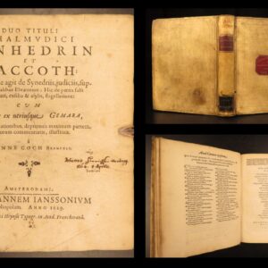 1629 – Talmud Commentaries, Johannes Coccejus | First Edition, Sanhedrin & Maccoth