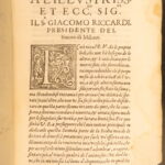 1595 – Famous Italian Letters | Aldo Manuzio, Annibal Caro, Torquato Tasso, Boccaccio