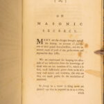 1783 – Use & Abuse of Freemasonry | Masonic Secrets and Oaths! | First Edition