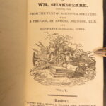 1821 – Works of William Shakespeare | Steevens & Johnson | 9 Volume Set