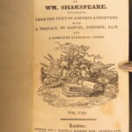 1821 – Works of William Shakespeare | Steevens & Johnson | 9 Volume Set