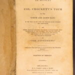 1835 – Col. Davy Crockett Political Tour | First Edition | Congress Election Campaign