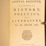 1787 – Annual Register | Early United States Constitution & Ben Franklin Letters