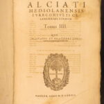 1582 – Works of Alciati | Emblemata, On Dueling & Combat, Roman Law, Galen