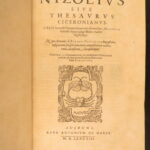 1588 – Nizolius Cicero Lexicon | Famous Dictionary of Cicero’s Writings, Huge Folio
