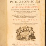1713 – Philosophy Lexicon – Stephen Chauvin | First Edition, Huge Folding Engravings