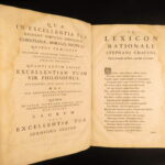 1713 – Philosophy Lexicon – Stephen Chauvin | First Edition, Huge Folding Engravings