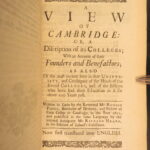 1721 – History of University of Cambridge | First Edition | Richard Parker & Nicholas Cantalupus
