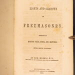 1852 – The Lights and Shadows of Freemasonry – Robert Morris | First Edition