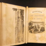 1856 – Minnesota History | Indian Tribes, Sioux, Chippewa | Huge Folding Map