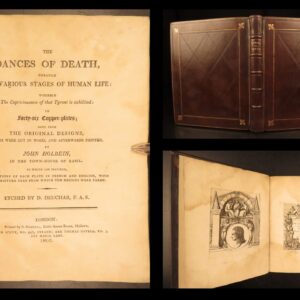 1803 – Dance of Death by Hans Holbein | First Edition | Bizarre, Occult Art | Skeletons!