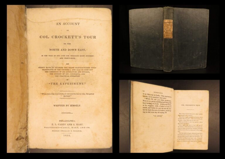 Image of 1835 – Col. Davy Crockett Political Tour | First Edition | Congress Election Campaign