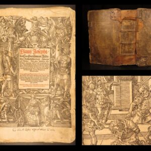 1578 – Works of Flavius Josephus | Huge German Folio | Illustrated Woodcuts