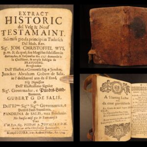 1719 – Romansh Devotional & Catechism, Johann Wyss | Puter Protestant Bible Commentary
