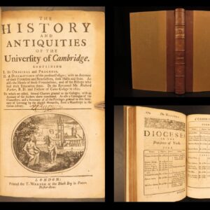 1721 – History of University of Cambridge | First Edition | Richard Parker & Nicholas Cantalupus