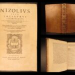 1588 – Nizolius Cicero Lexicon | Famous Dictionary of Cicero’s Writings, Huge Folio