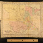1856 – Minnesota History | Indian Tribes, Sioux, Chippewa | Huge Folding Map