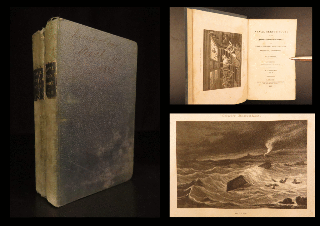 1826 – naval sketch-book, glascock | sailor & sea stories | ghost superstitions | <em>naval sketch-book</em> is an early 19th-century survey of life in the british navy. This two volume set is glascock’s description of his own experiences at sea.