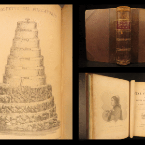 La Divina Commedia – Dante Alighieri – 1881 | Italian Language, Pietro Fraticelli Commentary