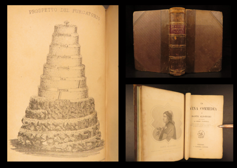Image of La Divina Commedia – Dante Alighieri – 1881 | Italian Language, Pietro Fraticelli Commentary