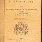1850 – Self-Interpreting Bible – John Brown | Beautiful, Stunning Gilt Leather Binding