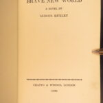 Brave New World – Aldous Huxley – 1932 | First Edition, Chatto & Windus