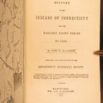 1851 – Indians of Connecticut – de Forest | First Edition Illustrated with Folding Map