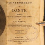 1819 – Dante Alighieri – Divine Comedy | Divina Commedia, Petronj Italian, 3v