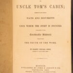 1853 – A Key to Uncle Tom’s Cabin – Harriet Beecher Stowe | First Edition