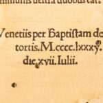 1485 – Martial – Epigrammata | Venice Incunable Folio – Calderinus Commentary